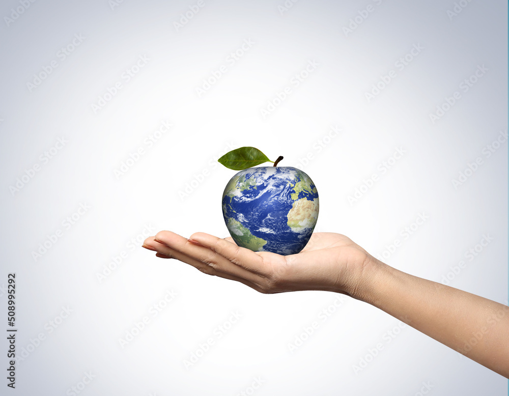 World Food Day Concept. World food day concept- earth in apple shape. Food Day conceptual background. World Food Day Concept. World food day concept- earth in apple shape. Food Day conceptual background.
