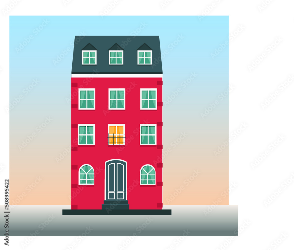 illustration of a modern building illustration of a modern building