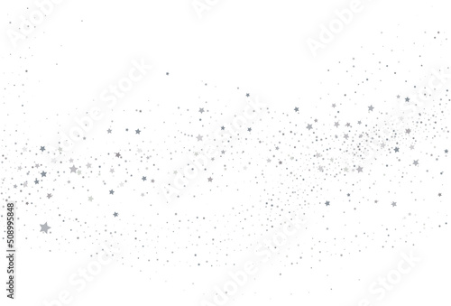 Light silver glitter confetti background. White festive texture.