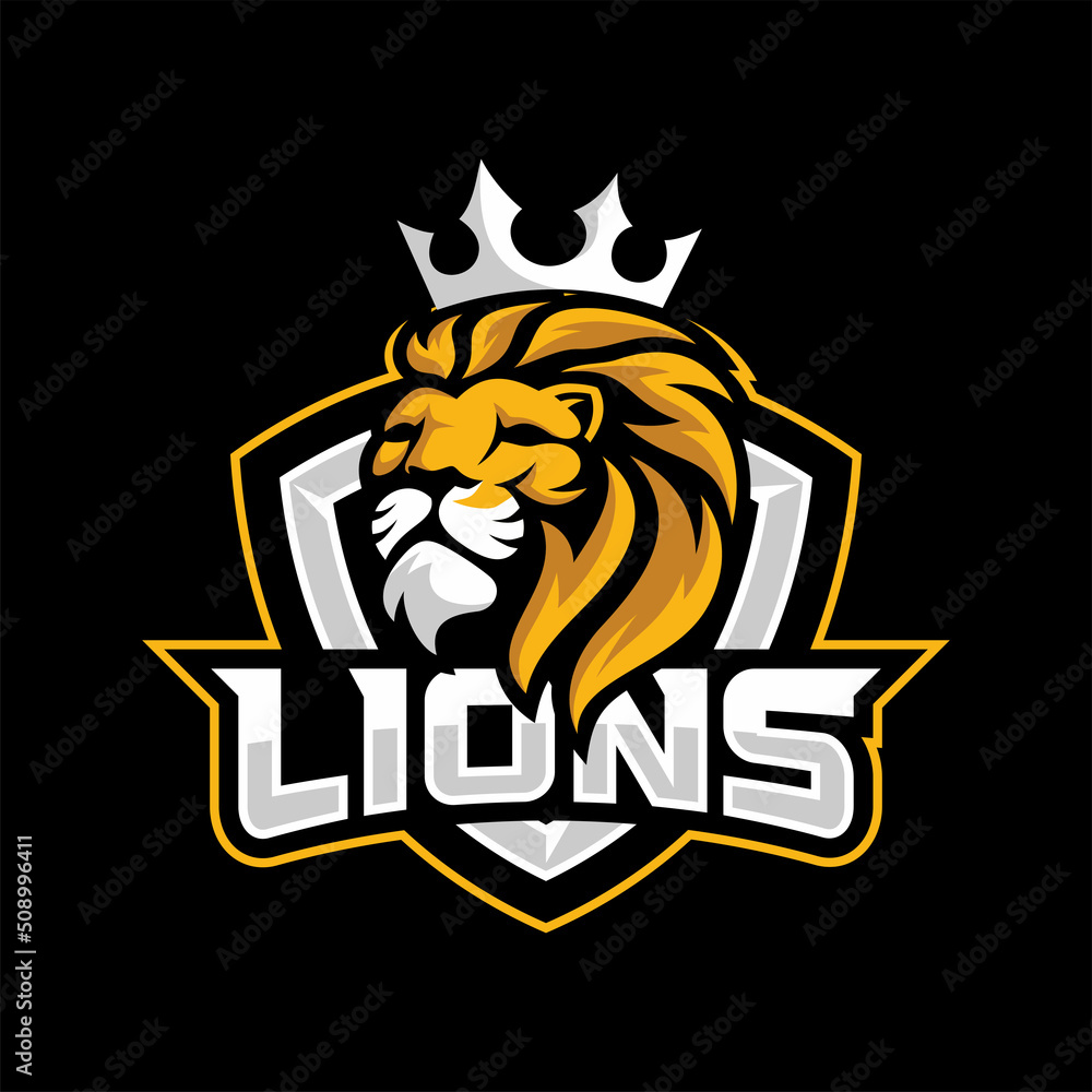 Breathtaking King Lion Mascot Logo | Lion eSports Logo For Sale - Lobotz LTD