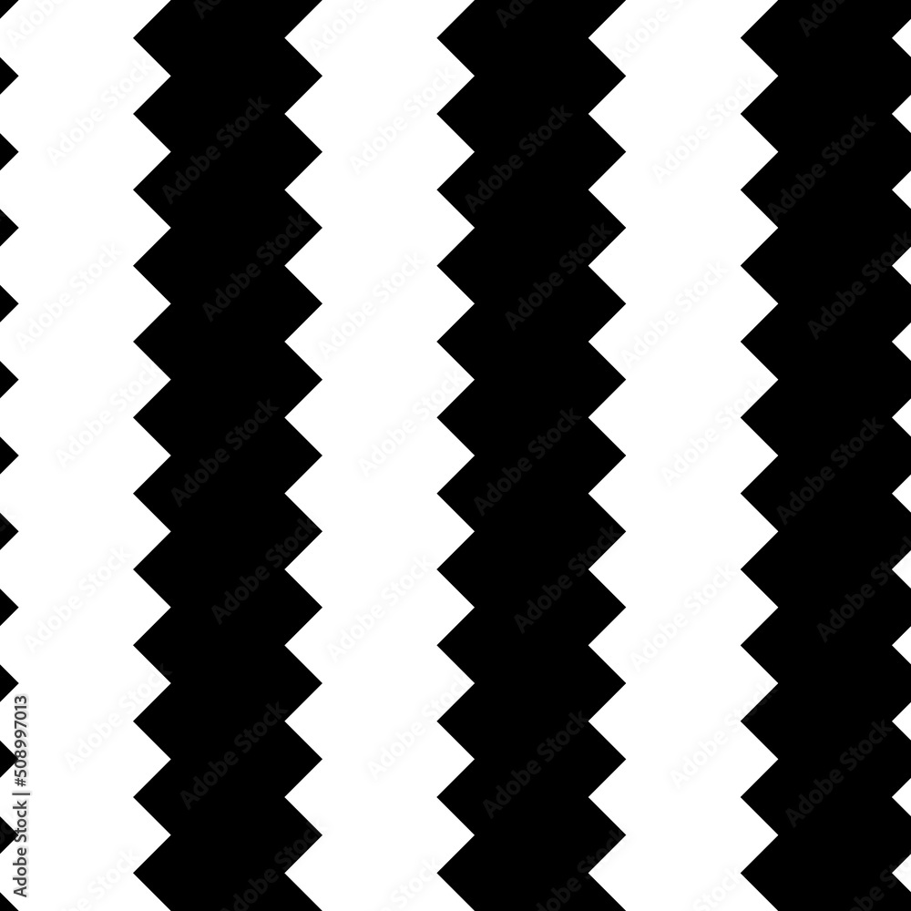 Zigzag lines. Jagged stripes. Seamless surface pattern design. Waves ornament. Repeated curves wallpaper. Digital paper for page fills. Web designing. Textile print. Vector art