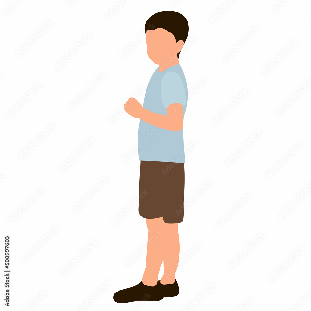 kid boy in flat design, isolated vector kid boy in flat design, isolated vector