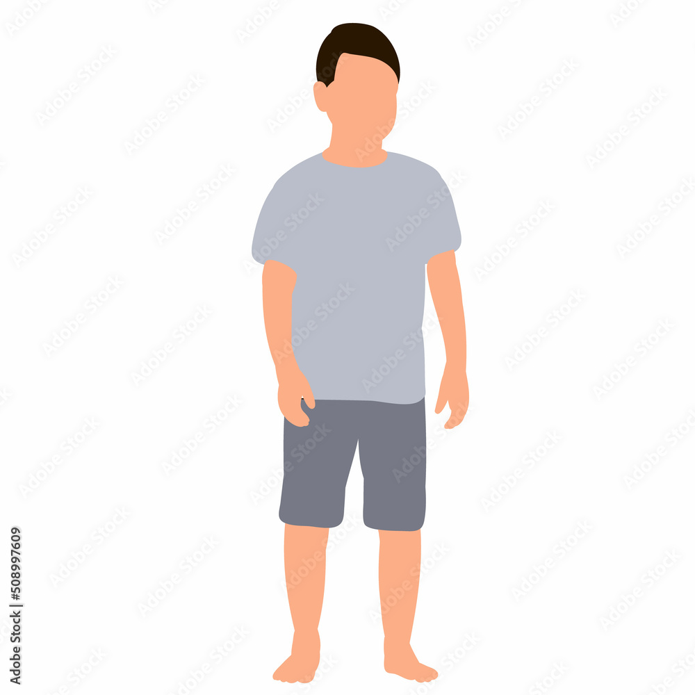 kid boy in flat design kid boy in flat design