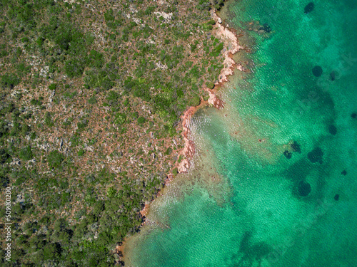 La Maddalena Archipel shot from the drone