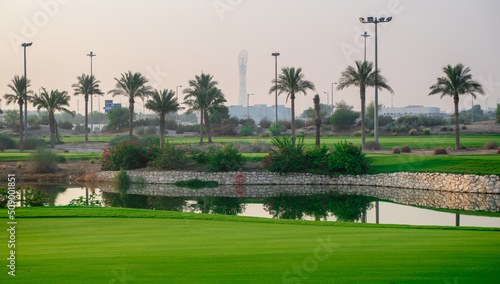 Sunrise in Qatar foundation golf club. Qatar golf club © MSM