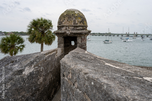 A watchtower at Castillo de San Marcos, St Augustine, Florida
