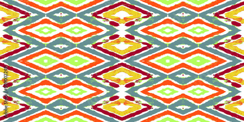 Ethnic Vector Ikat Geo Boho. Bright Graphic Wallpaper. Pillowcase Geometric Hippie. Multicolor Chevrons Hand drawn. Apparel Trendy Bohemian. Aztec Design. Contrast Abstract Tapestry.