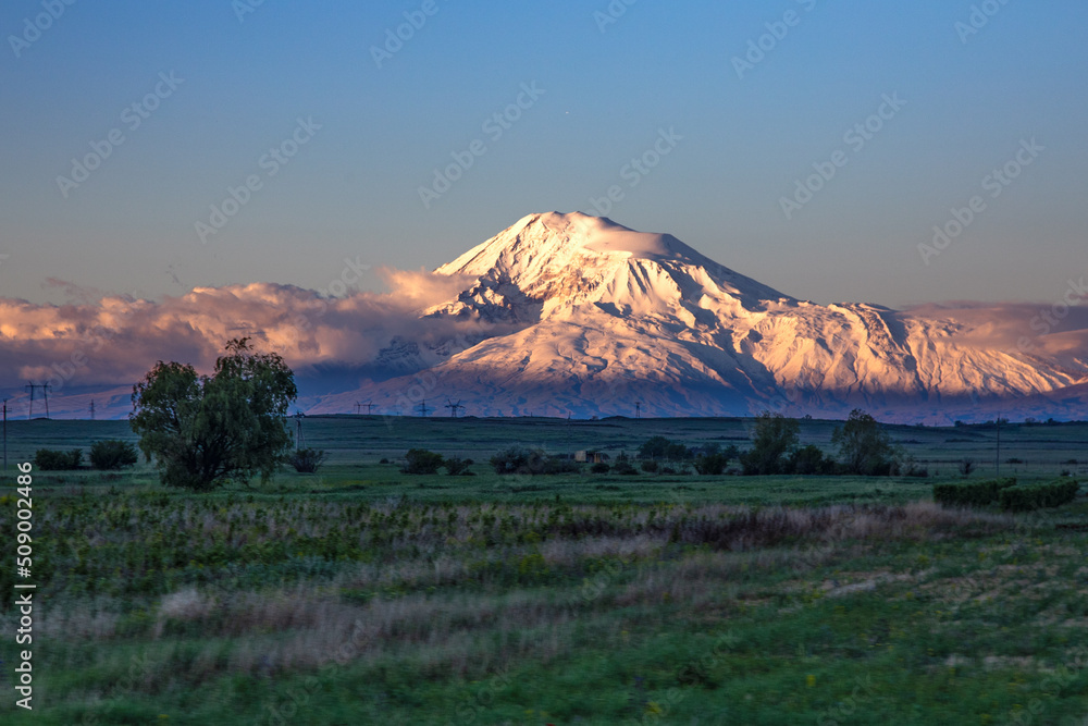 Biblical Ararat mountain in Armenia