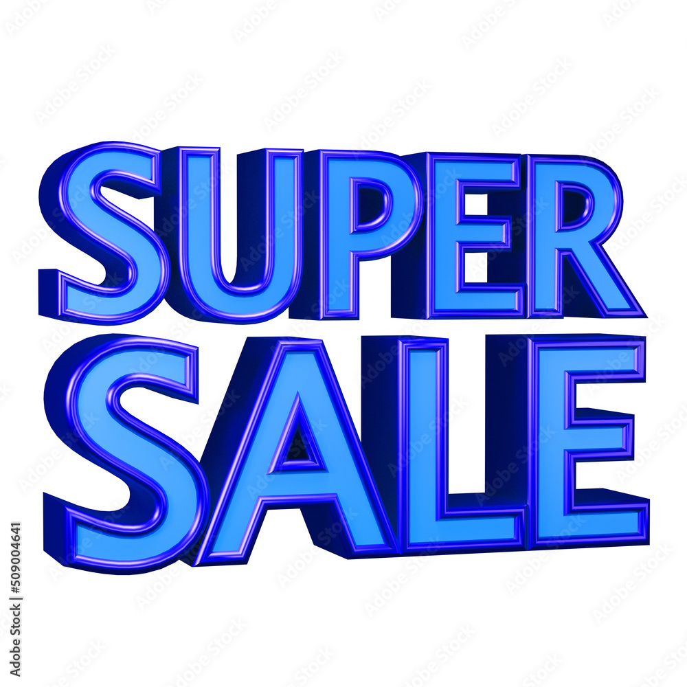 Super sale 3D text graphic Super sale 3D text graphic