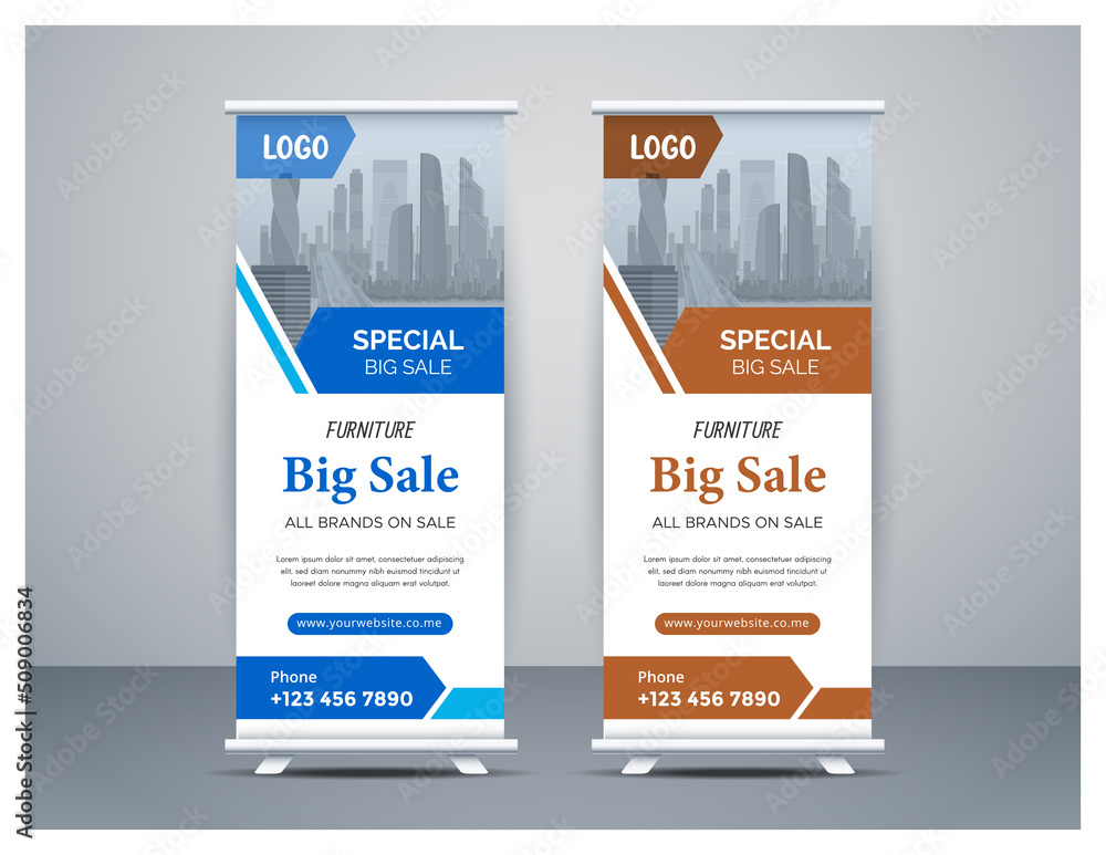 Fototapeta premium Professional, Clean and Modern Corporate Business Roll up Banner Template