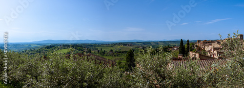 Great Panorama Of San Gimignano Countryside