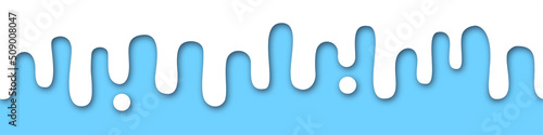 Melting ice cream pattern. Paper cut style. Current drops. Background. Vector illustration