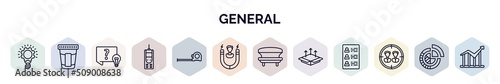 set of general web icons in outline style. thin line icons such as inspiration, urine test, quiz, laser measurement, tape measure, user attraction, solarium, product release, team target