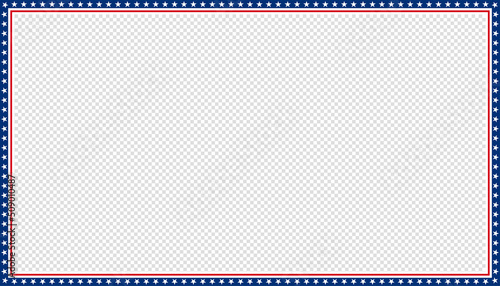 The United States of America frame with transparent background. Vector design.  