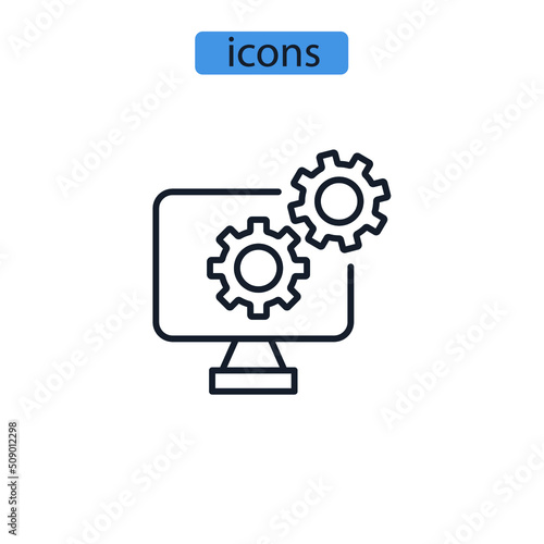 procedure icons symbol vector elements for infographic web