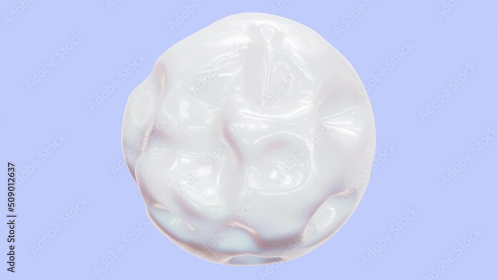 Looping 3D animation of the abstract morphing milky cream white orb rendered in UHD with alpha matte Looping 3D animation of the abstract morphing milky cream white orb rendered in UHD with alpha matte