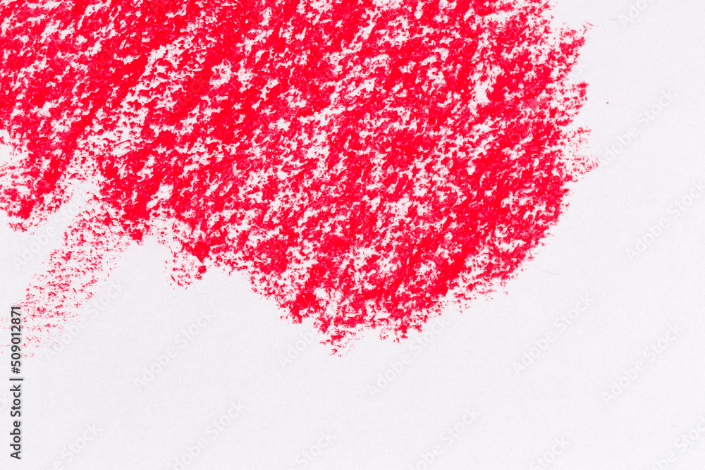 Red crayon draw