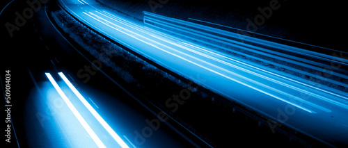 lights of cars with night. long exposure