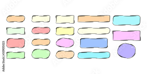 vector set of colorful speech frames