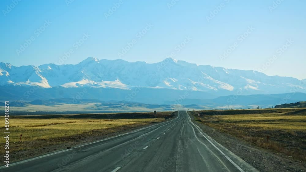Chuysky tract is Mountain road with beautiful views in Altai, Russia Chuysky tract is Mountain road with beautiful views in Altai, Russia