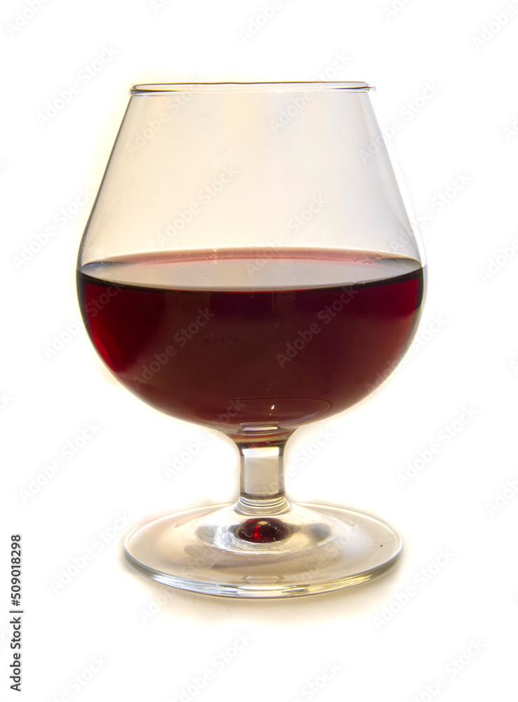 Glass of red wine isolated on white. Glass of red wine isolated on white.