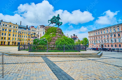 Ukrainian Hetman Bohadan Khmelnytsky statue, Kyiv, Ukraine