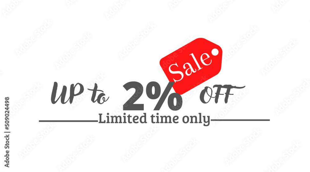 2% off sale, UP tô Online discount with label design 2% off sale, UP tô Online discount with label design