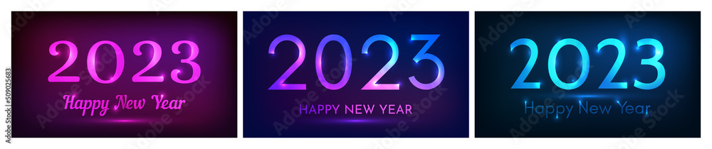 2023 Happy New Year neon background 2023 Happy New Year neon background