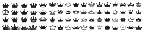 Fotografia Crown king mega icon set