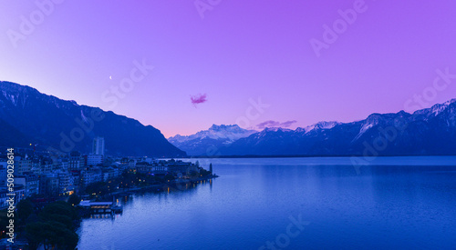 Panoramaansicht Montreux-Schweiz