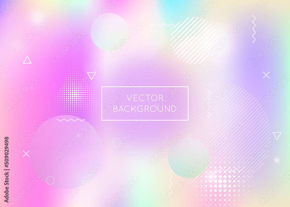 Fototapeta premium Gradient Design. Violet Tech Fluid. Minimal Presentation. Retro