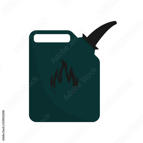 Gasoline or oil, diesel, benzin fuel canister vector icon. Petrol can gallon gas tank fuel container