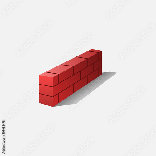 Brick Icon. Construction  Cartoon of Sickle Vector