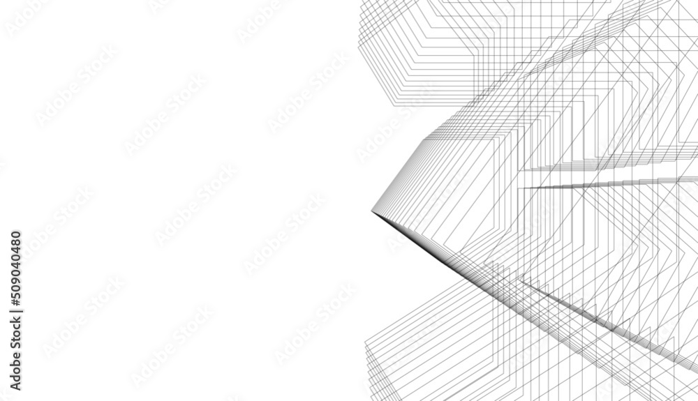 abstract architecture vector 3d illustration abstract architecture vector 3d illustration