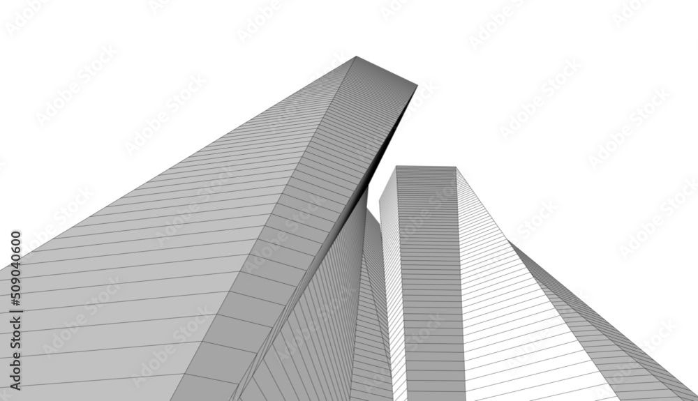 abstract architecture vector 3d illustration abstract architecture vector 3d illustration