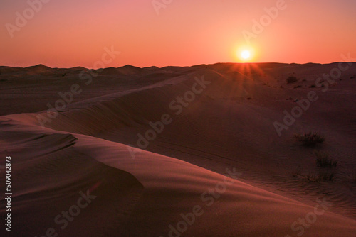 Sunrise in the desert