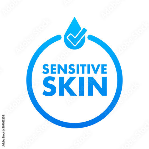 Sensitive skin, great design for any purposes. Beauty product. Vector illustration