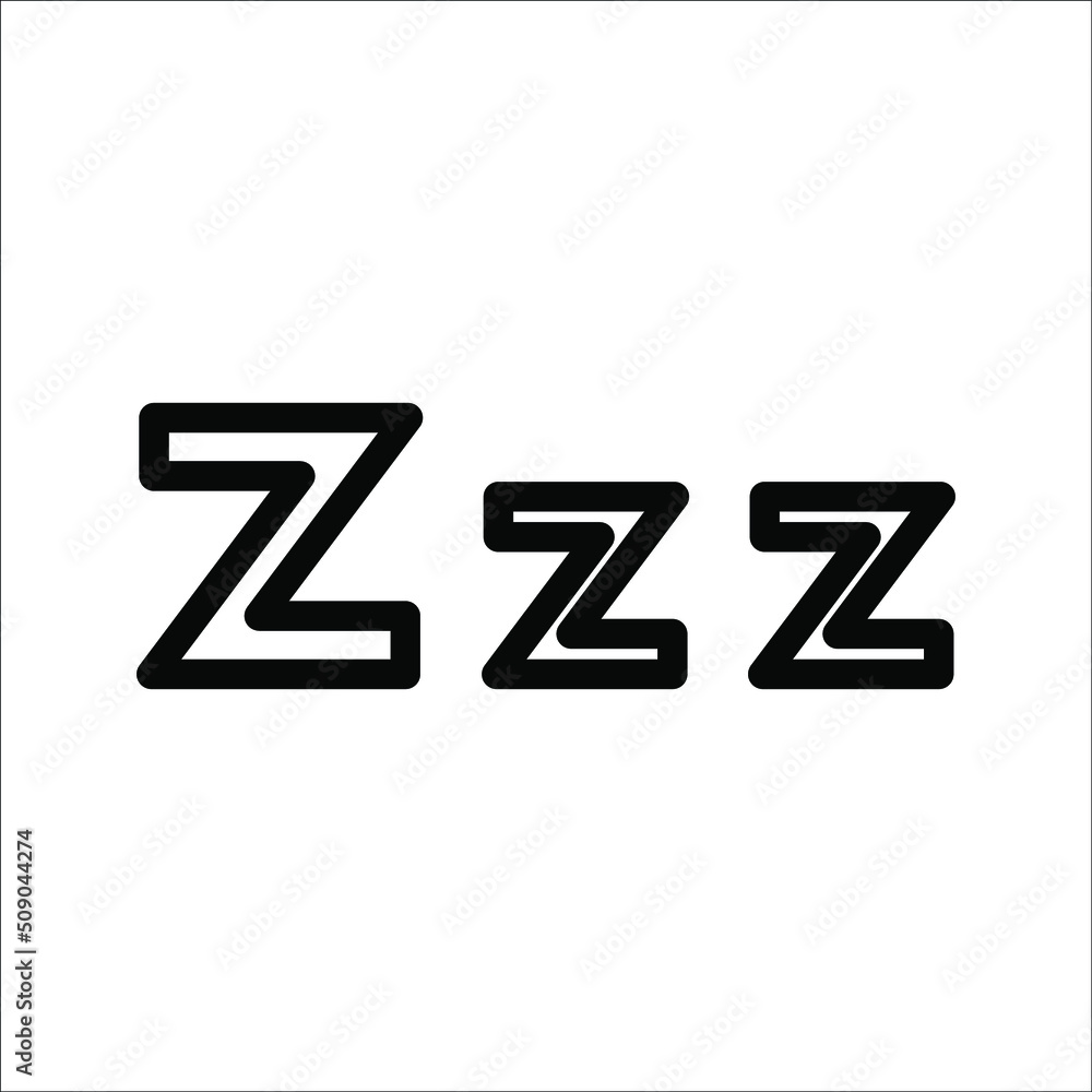 Sleepy zzz icon on white background Design concept about sleep, dream, relax, insomnia. Sleepy zzz icon on white background Design concept about sleep, dream, relax, insomnia.