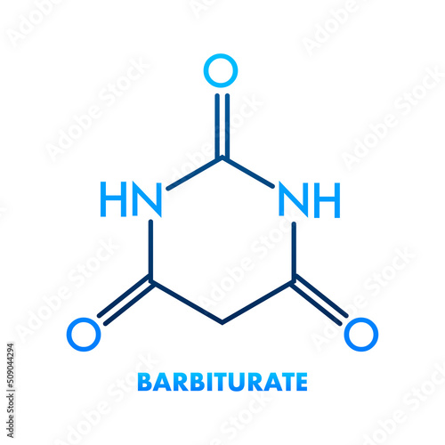 Illustration with barbiturate for medical design. Vector illustration