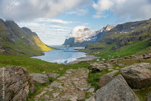 View of Moskenesoya Island in north Norway
 photo