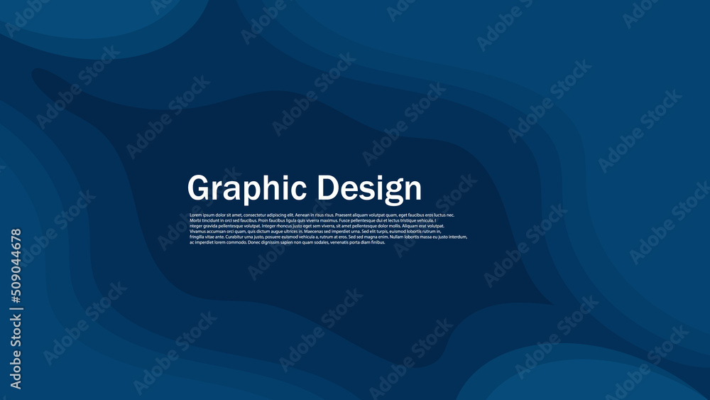 abstract multiple blue curve overlap with text, dynamic wave graphic layout background