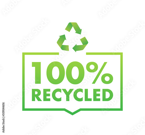 Button for paper design. Sustainable packaging. Flat 100 percent recycled for paper design