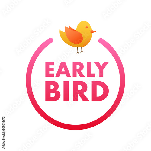 Early Bird Special discount sale. Discount offer price sign. Modern promotion template. Sale tag. Vector stock illustration