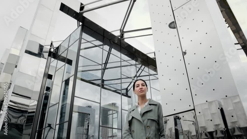 Wallpaper Mural fashionable girl walking urban style vogue sexy brunette  Torontodigital.ca