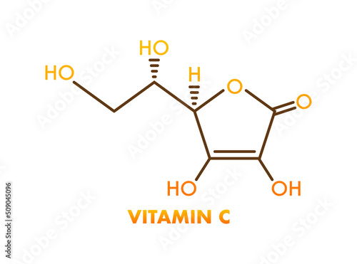 3d vitamin c formula for concept design. Health care concept