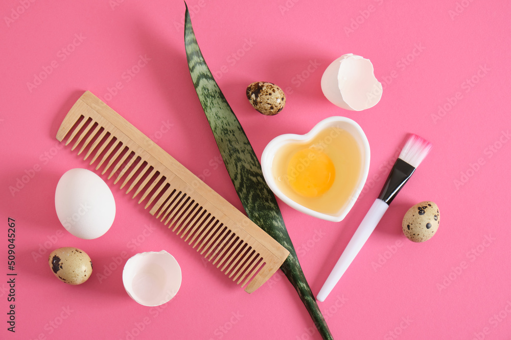 egg-based face, hair and body mask, do-it-yourself natural cosmetics concept, egg-based face, hair and body mask, do-it-yourself natural cosmetics concept,