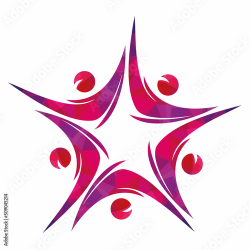 Colorful Circle United Community Logo. teamwork And Community Logo template.