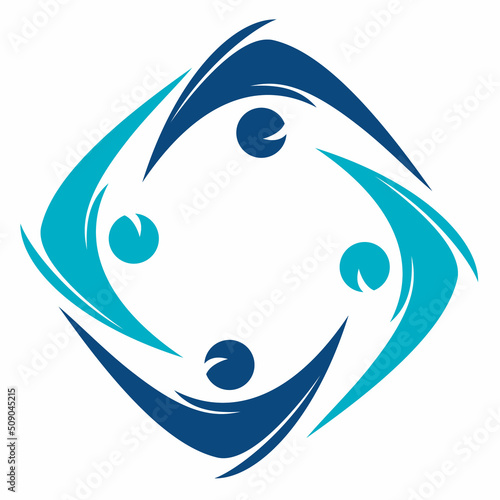 Colorful Circle United Community Logo. teamwork And Community Logo template.