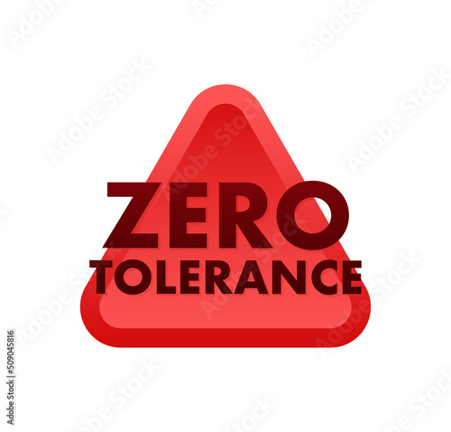 Abstract icon with zero tolerance. Vector background. Abstract background