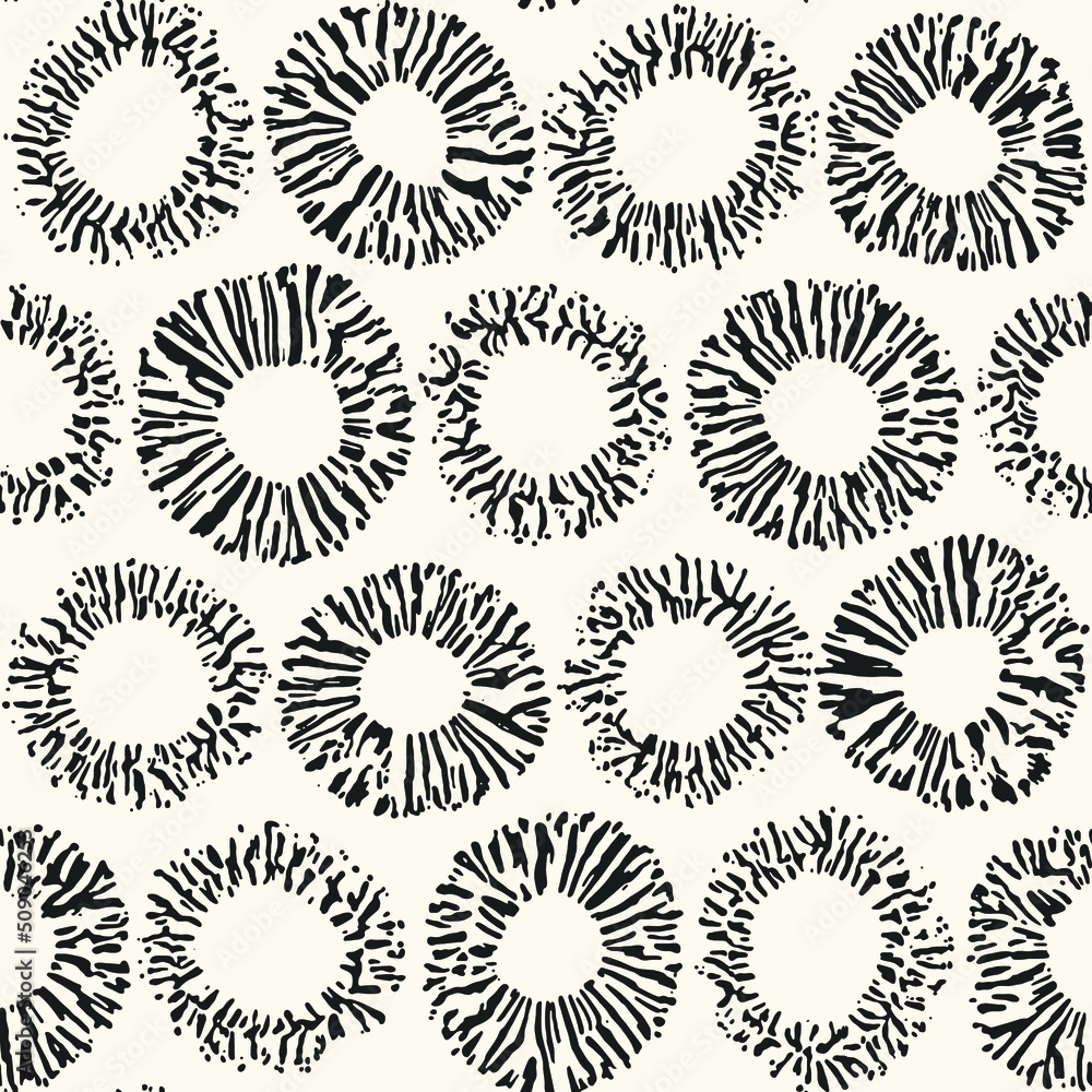 Ink Drawn Floral Dots Pattern Ink Drawn Floral Dots Pattern